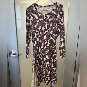 NWOT MICHAEL MICHAEL KORS Womens Paisley Belted Pullover Dress Plus 1X